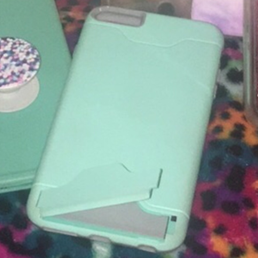 Teal card holder case